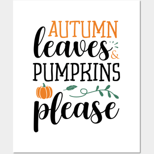 Autumn leaves & pumpkins please Posters and Art